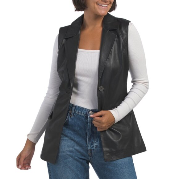 BOD CHRISTENSEN Black Genuine Leather Vest Accessories